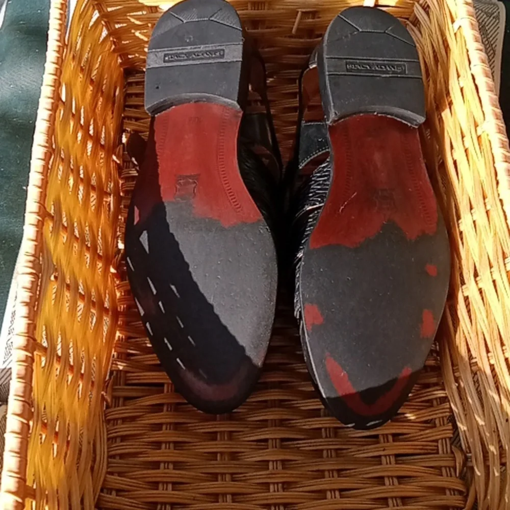 Men's  Stacey Adams leather shoe sandals flex size 10 .. Like New.